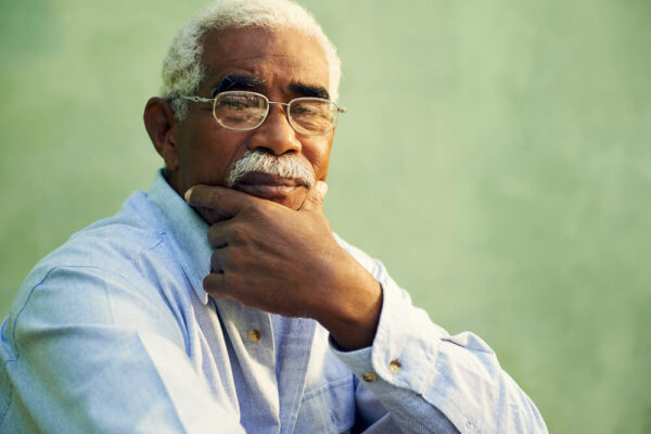 mature man wearing glasses